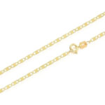 Corrente Ouro 18k 750 Feminina Piastrine 45cm Colar Amarelo