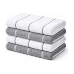 Pano Microfibra Celeste Mega Panão 80x50 cm 2 Unidades Branco/Cinza